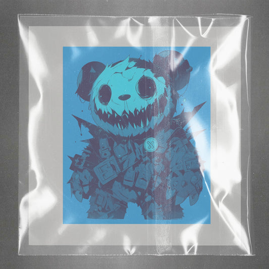 Eerie Blue Pandamonium Ready to Press Film Peel Main Plastic Cover