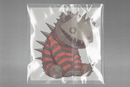 Whimsical Monster Teddy Ready to Press Film Peel Main Plastic Cover