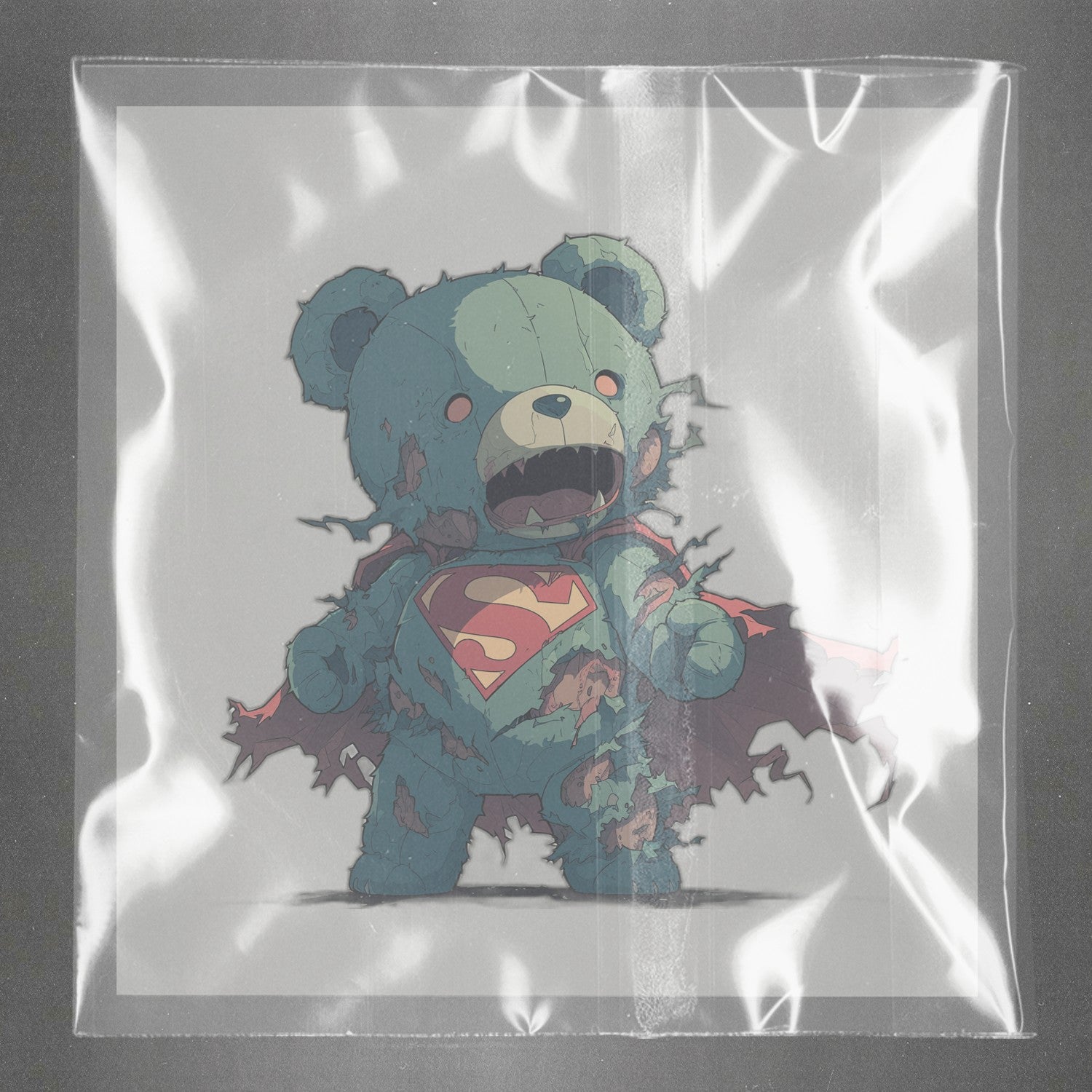 Grim SuperTeddy Nightmare Ready to Press Film Peel Main Plastic Cover