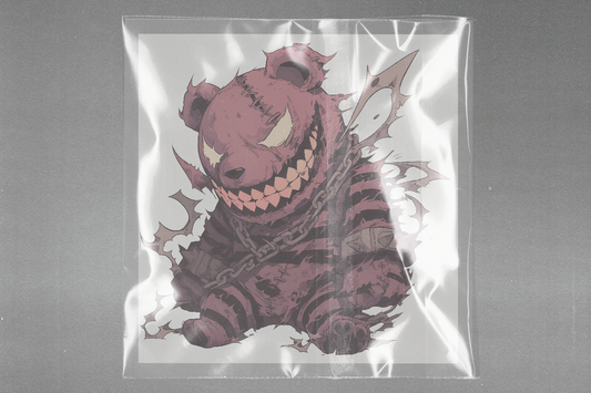 Horror Bear Unleashed Ready to Press Film Peel Main Plastic Cover