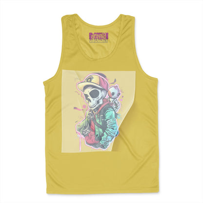 Neon Streetwear Skelebuddy Ready to Press White Tshirt Back Peel View