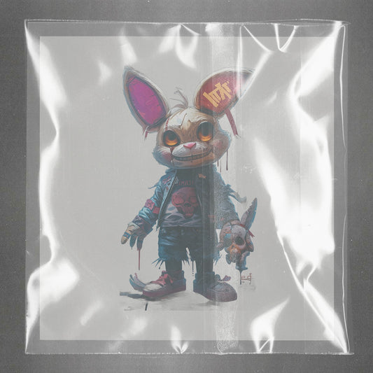 Cyberpunk Rebel Rabbit Ready to Press Film Peel Main Plastic Cover