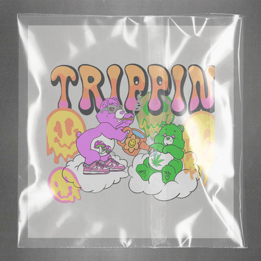 Trippy Care Bears Delight Ready to Press Film Peel Main Plastic Cover