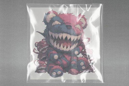 Monstrous Teddy Terror Ready to Press Film Peel Main Plastic Cover