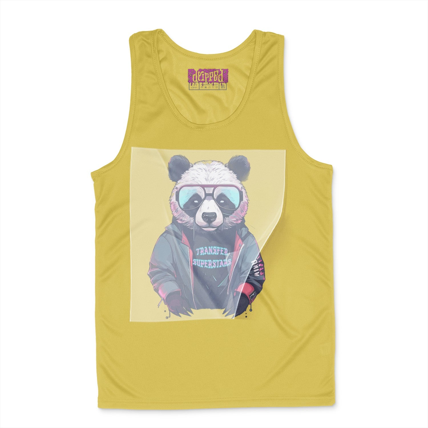 Urban Panda Swagger Ready to Press White Tshirt Back Peel View