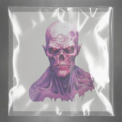 Demonic Skull Illusion Ready to Press Film Peel Main Plastic Cover