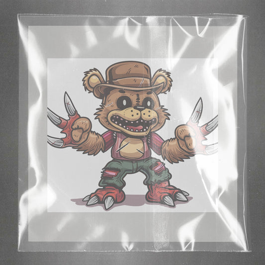 Vibrant Freddy Teddy Terror Ready to Press Film Peel Main Plastic Cover