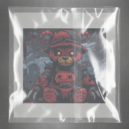 Cyberpunk Teddy Terror Ready to Press Film Peel Main Plastic Cover