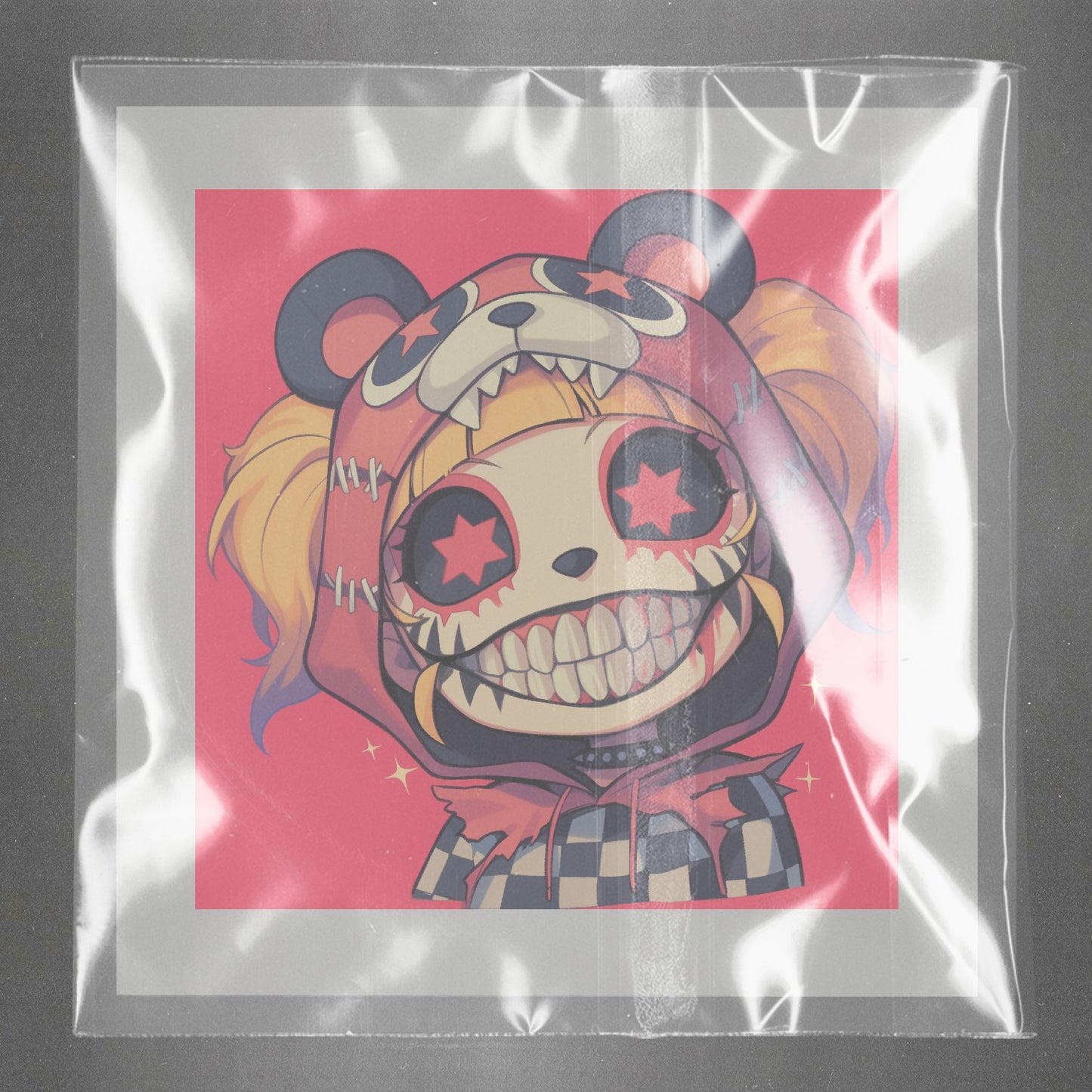 Skull Bear Whimsy Ready to Press Film Peel Main Plastic Cover