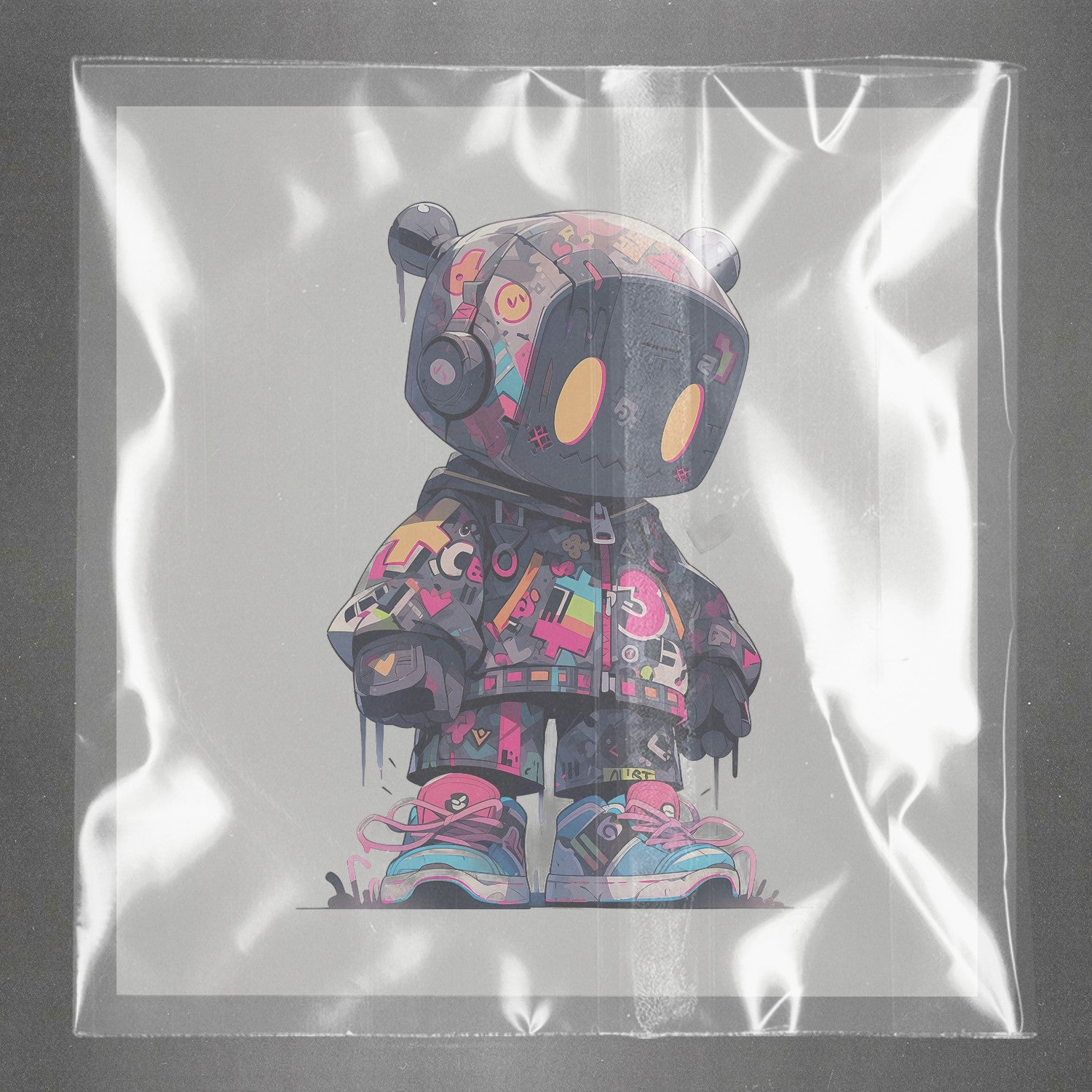 Urban Astro Bear Bot Ready to Press Film Peel Main Plastic Cover