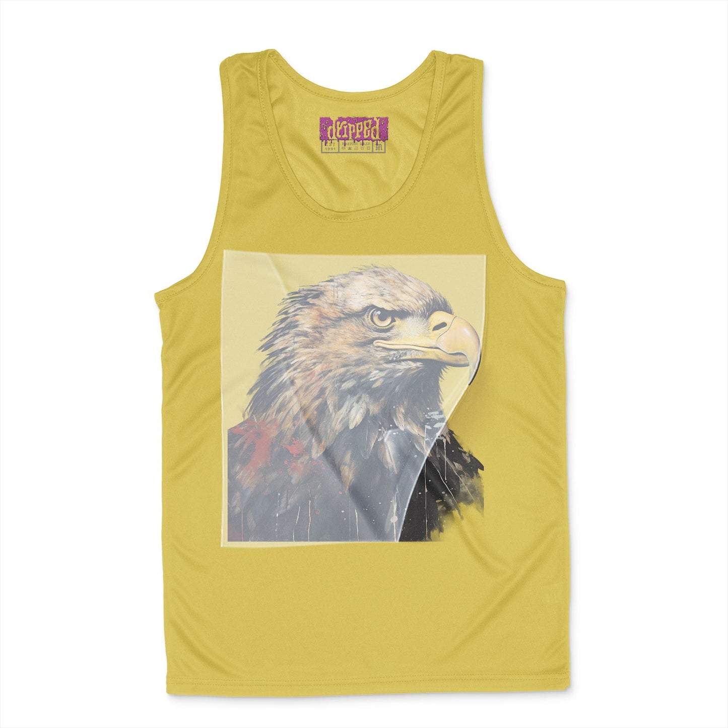 Majestic Eagle Splendor Ready to Press White Tshirt Back Peel View