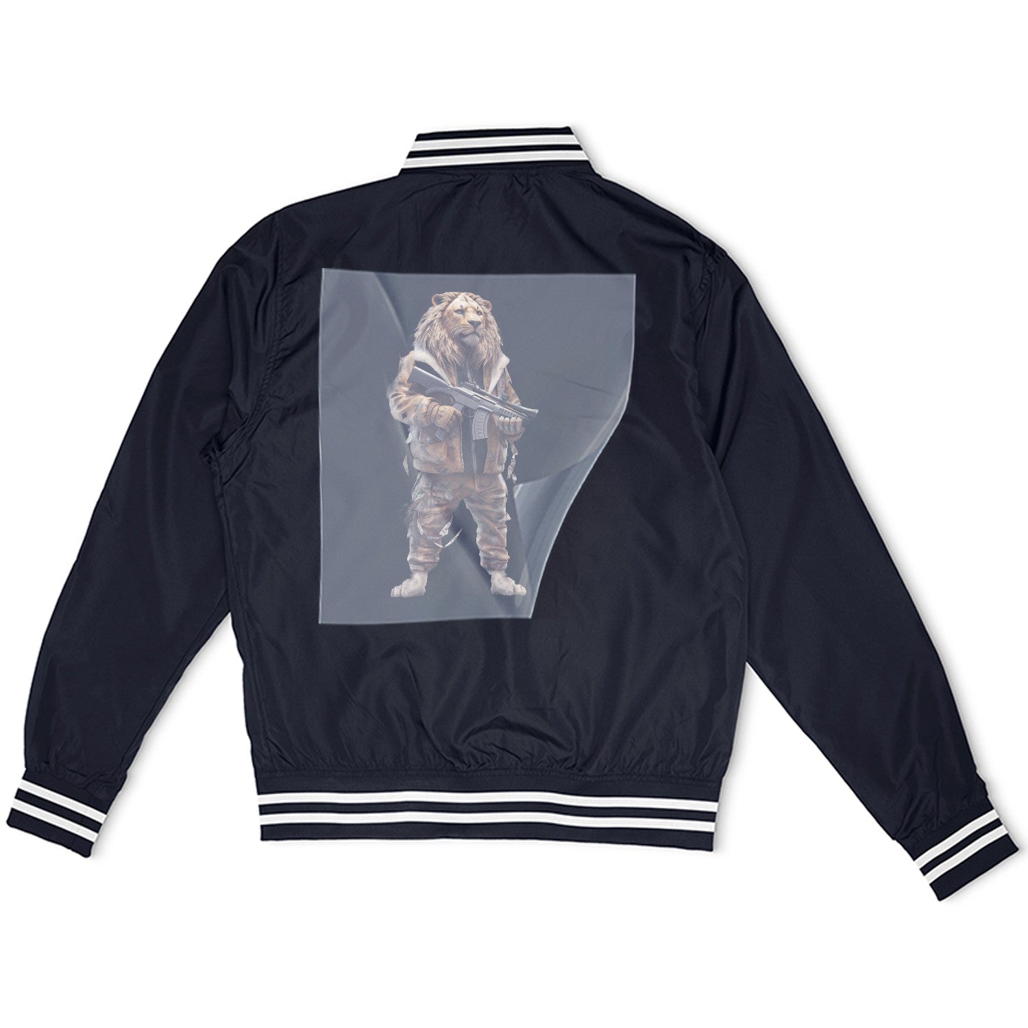 Militant Mane Marksman Ready to Press Heather Gray Sweater Front Peel View