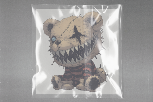 Sinister Teddy Nightmare Ready to Press Film Peel Main Plastic Cover