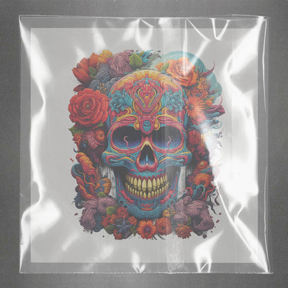 Floral Skull Fiesta Ready to Press Film Peel Main Plastic Cover