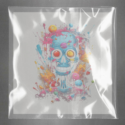 Kaleidoscopic Skull Odyssey Ready to Press Film Peel Main Plastic Cover