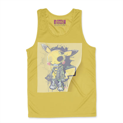 Pikachu Punk Apocalypse Ready to Press White Tshirt Back Peel View