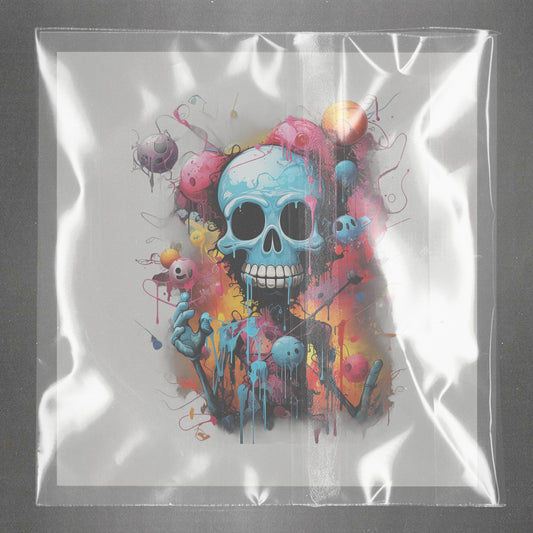 Cosmic Skull Illusion Ready to Press Film Peel Main Plastic Cover