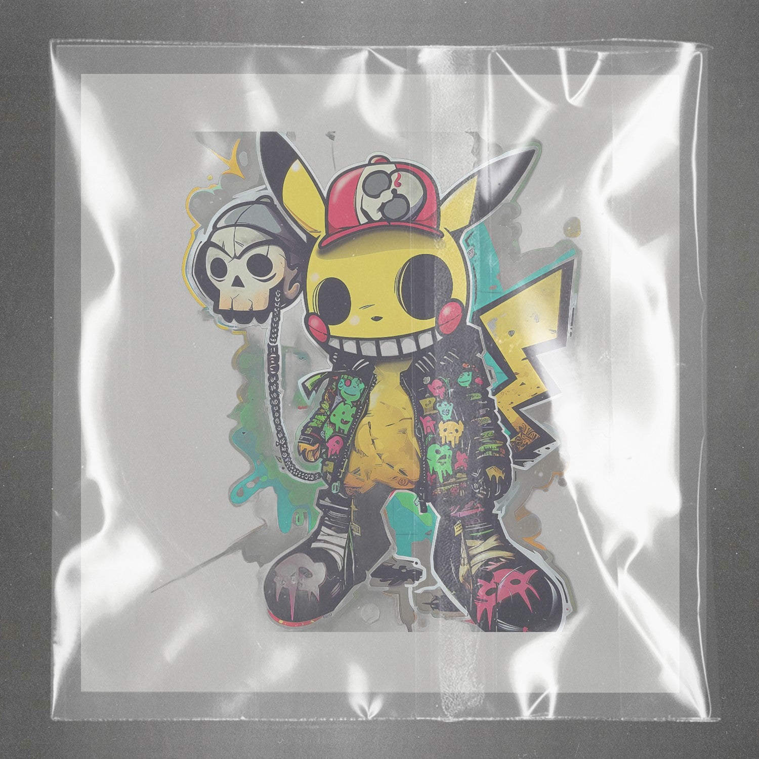 Punkachu Street Art Ready to Press Film Peel Main Plastic Cover