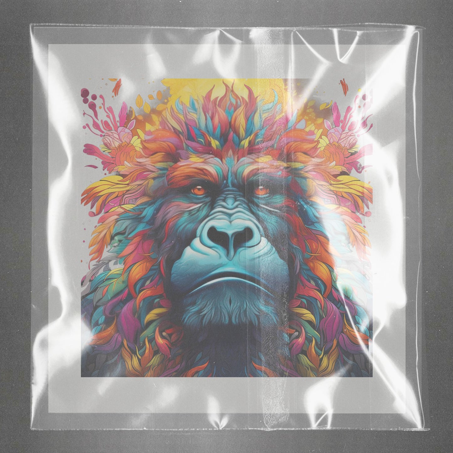 Psychedelic Ape Majesty Ready to Press Film Peel Main Plastic Cover