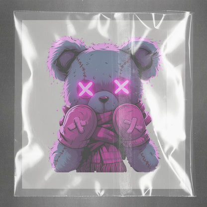 Neon Rebel Teddy Ready to Press Film Peel Main Plastic Cover