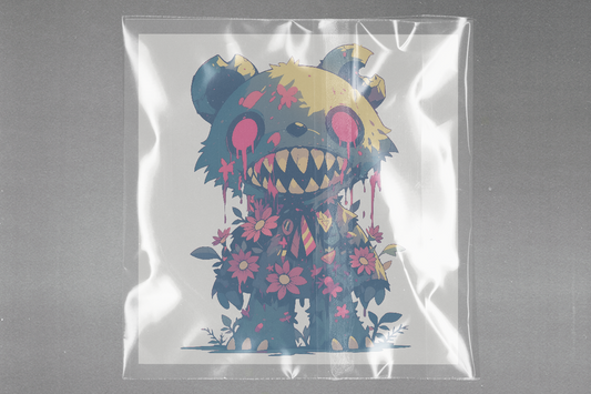 Kawaii Horror Teddy Ready to Press Film Peel Main Plastic Cover