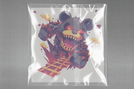 Punk Bear Fury Ready to Press Film Peel Main Plastic Cover