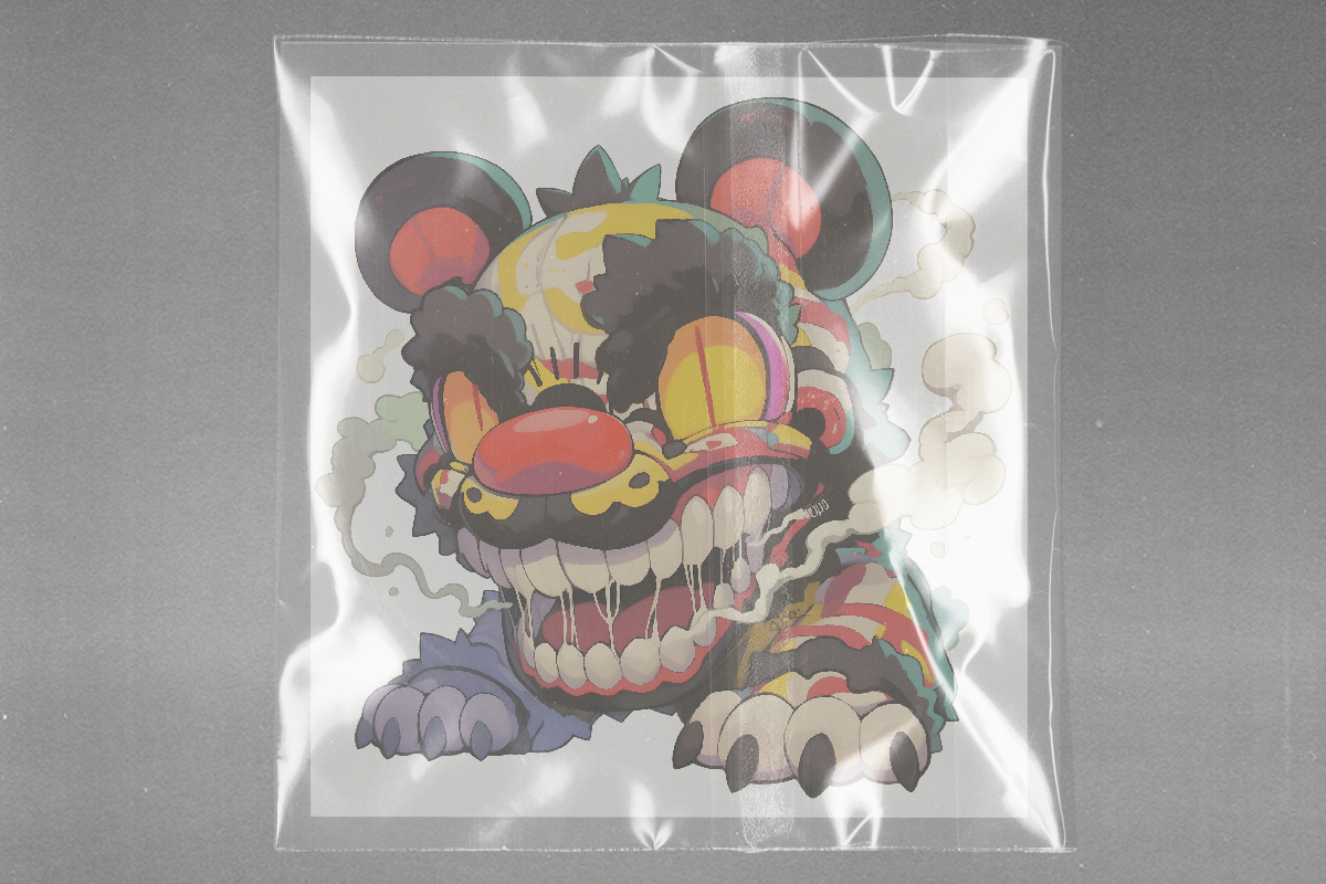 Clown Mickey Mashup Ready to Press Film Peel Main Plastic Cover