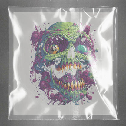 Kaleidoscopic Skull Fantasy Ready to Press Film Peel Main Plastic Cover