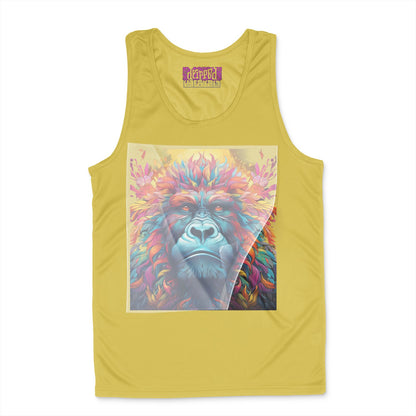 Psychedelic Lion Majesty Ready to Press White Tshirt Back Peel View