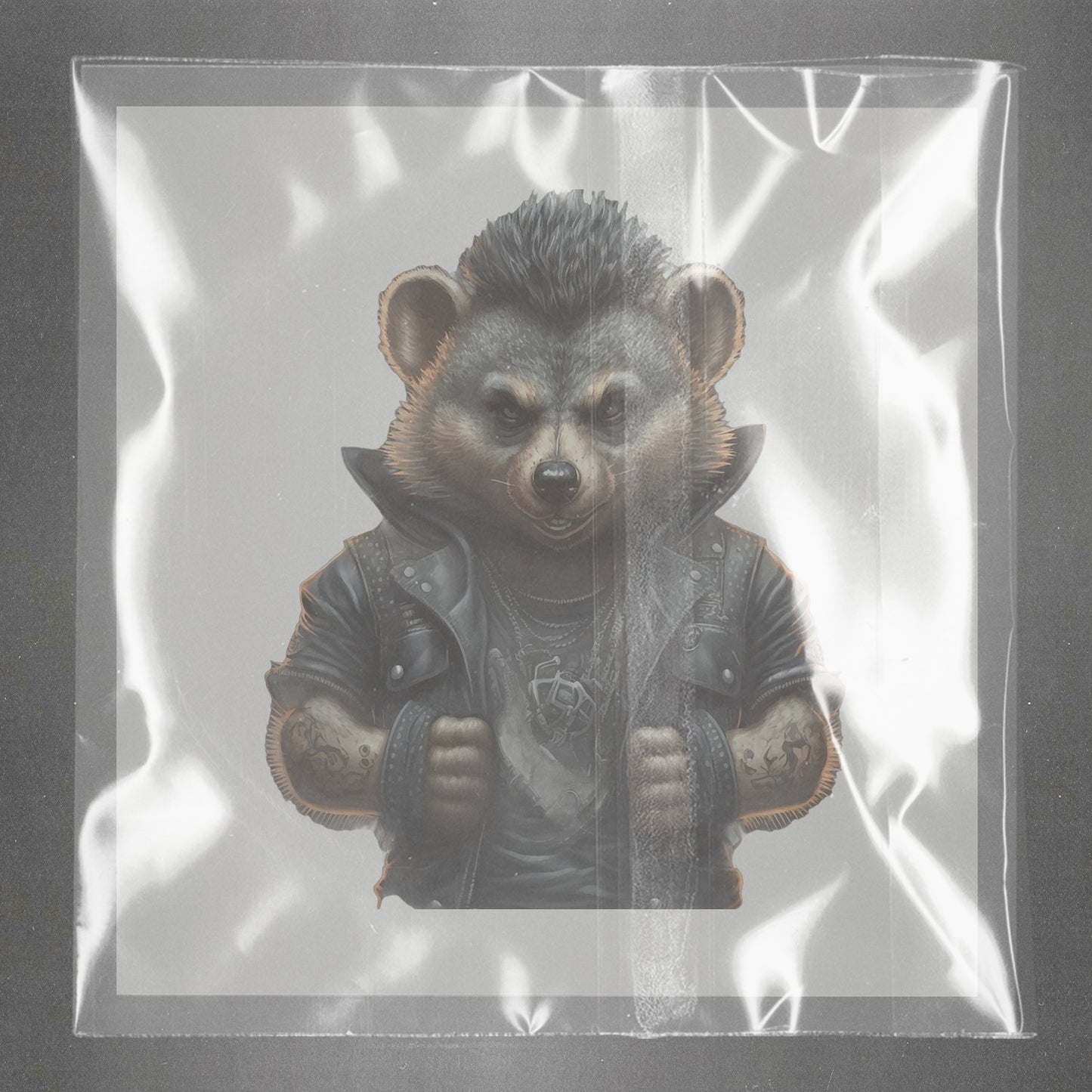 Rebel Bear Biker Rampage Ready to Press Film Peel Main Plastic Cover