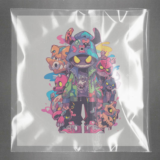 Hoodie Creature Colorfest Ready to Press Film Peel Main Plastic Cover