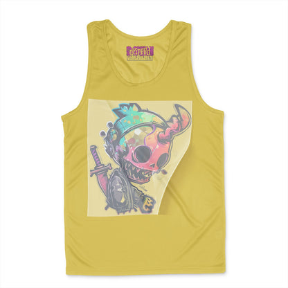 Neon Skull Rebellion Ready to Press White Tshirt Back Peel View