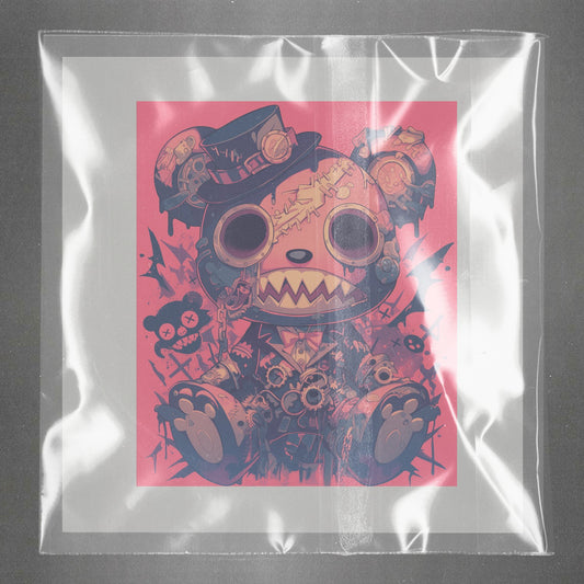 Whimsical Mechanica Skull Ready to Press Film Peel Main Plastic Cover