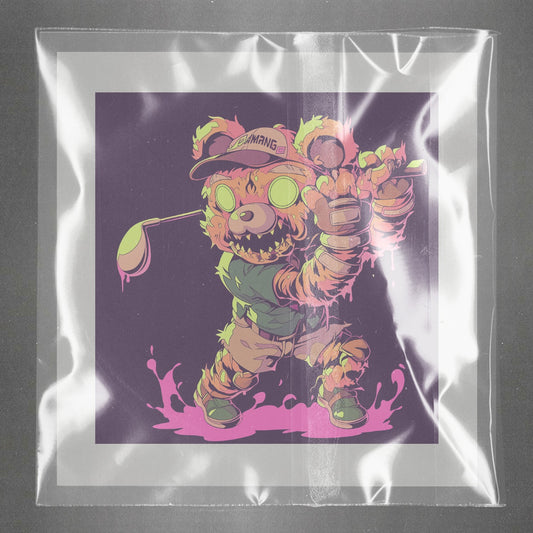 Zombie Teddy Streetwear Ready to Press Film Peel Main Plastic Cover