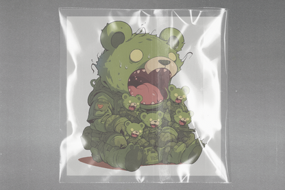 Roaring Military Bear Ready to Press Film Peel Main Plastic Cover