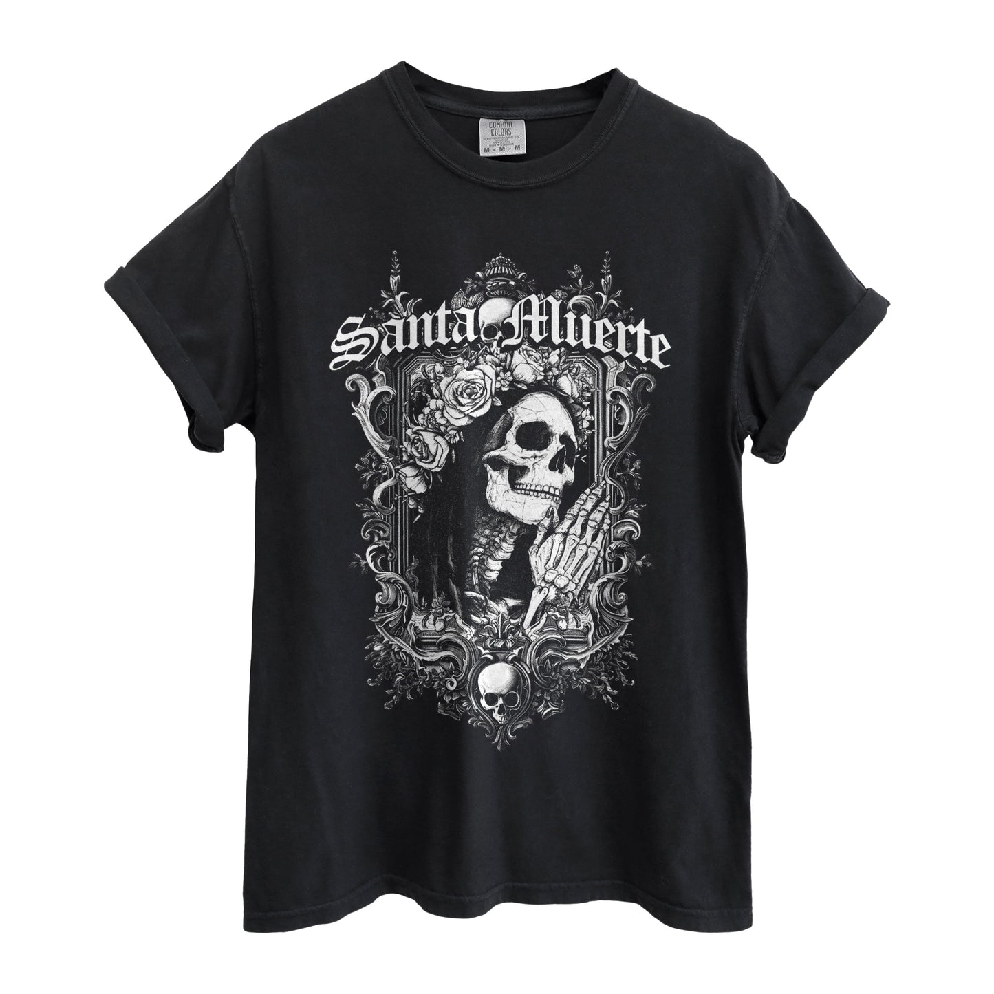 Dark Art Skeleton Knockout Unisex T-Shirt in Black